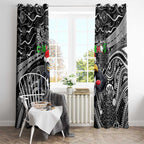 Merry Christmas AFL Collingwood Magpies Window Curtain Aboriginal Santa Football Mascot