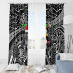 Merry Christmas AFL Collingwood Magpies Window Curtain Aboriginal Santa Football Mascot