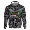 Merry Christmas AFL Collingwood Magpies Zip Hoodie Aboriginal Santa Football Mascot
