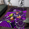 Merry Christmas AFL Fremantle Freo Area Rug Aboriginal Santa Football Mascot