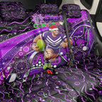 Merry Christmas AFL Fremantle Freo Back Car Seat Cover Aboriginal Santa Football Mascot