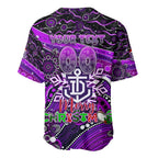 Merry Christmas AFL Fremantle Freo Baseball Jersey Aboriginal Santa Football Mascot