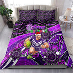Merry Christmas AFL Fremantle Freo Bedding Set Aboriginal Santa Football Mascot