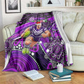 Merry Christmas AFL Fremantle Freo Blanket Aboriginal Santa Football Mascot