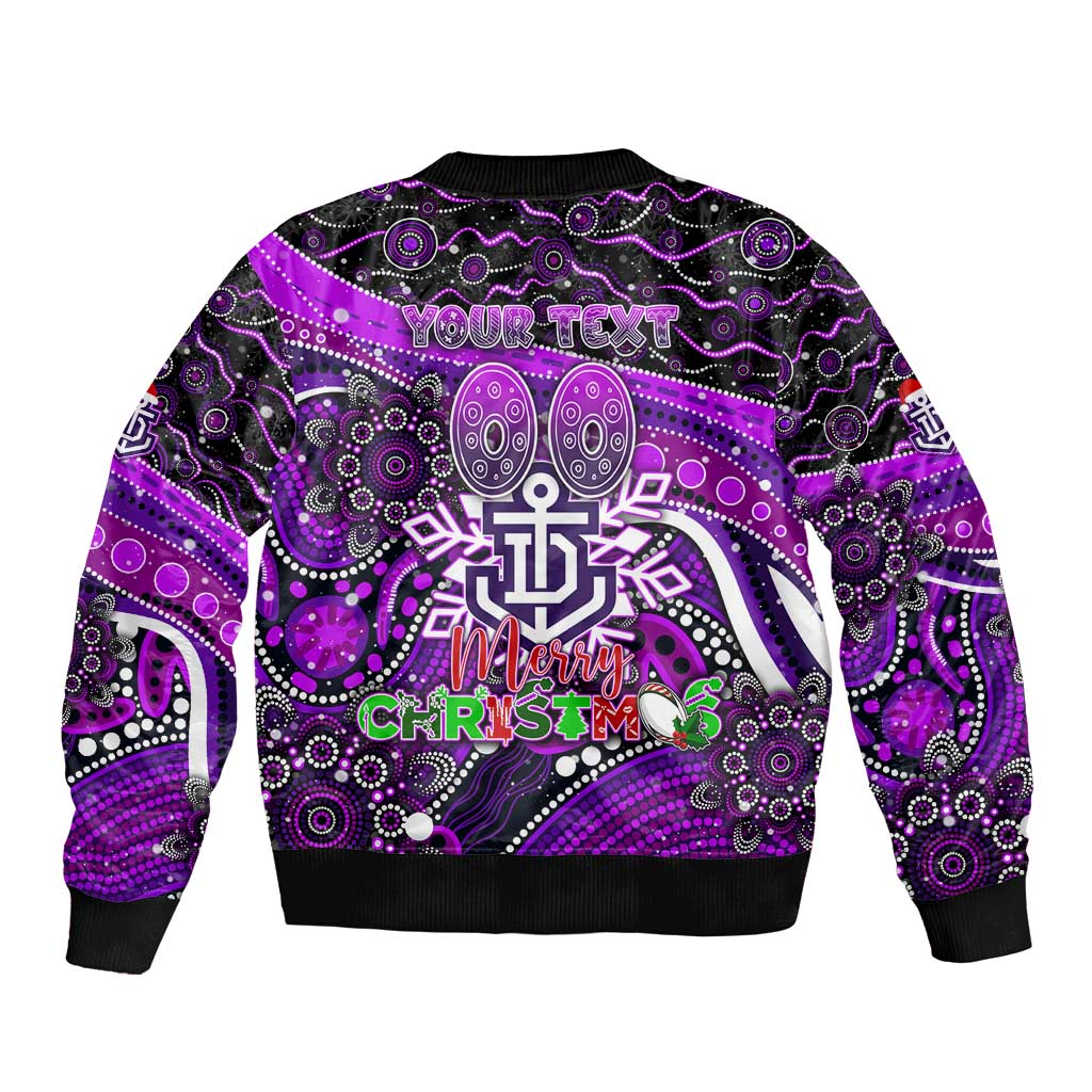 Merry Christmas AFL Fremantle Freo Bomber Jacket Aboriginal Santa Football Mascot