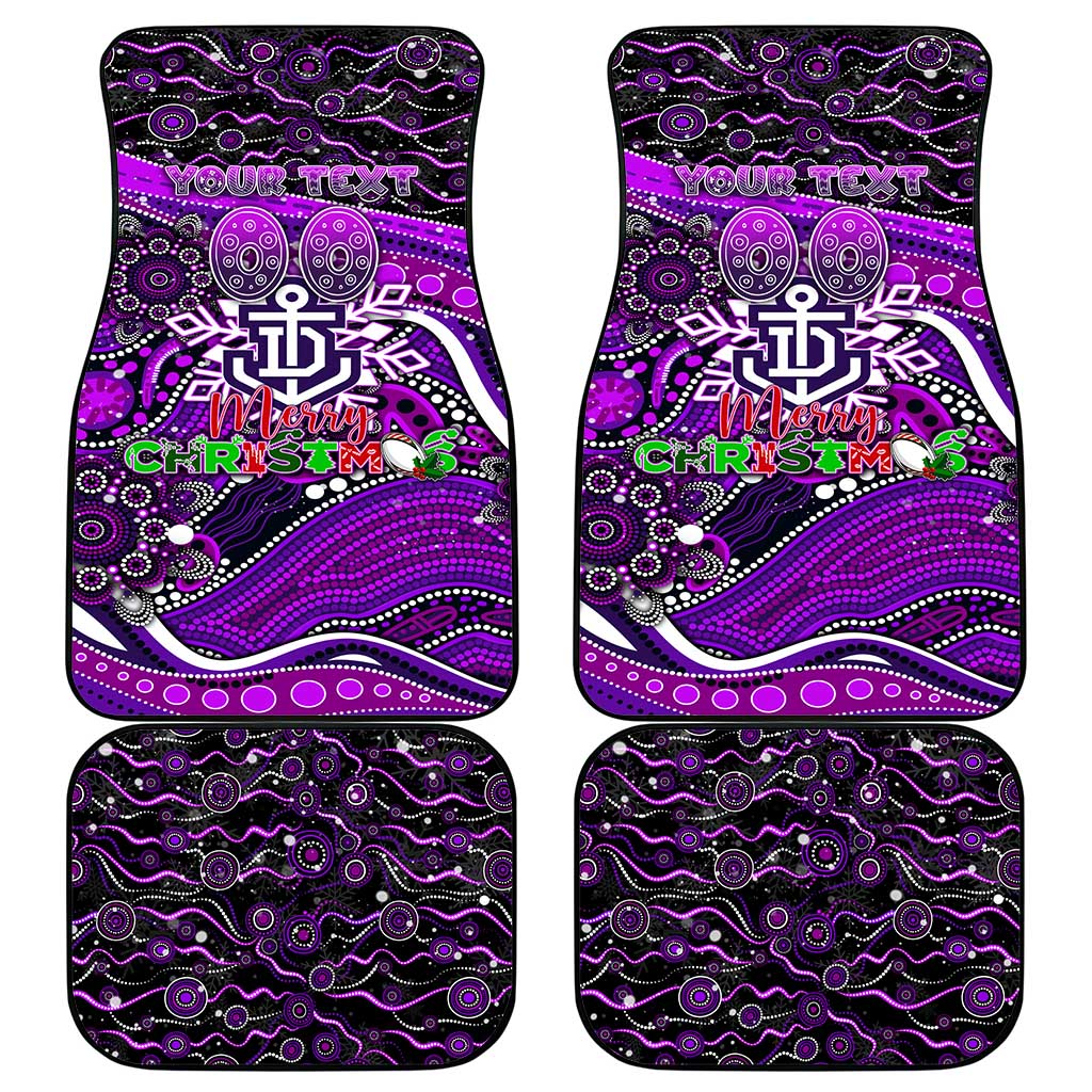 Merry Christmas AFL Fremantle Freo Car Mats Aboriginal Santa Football Mascot