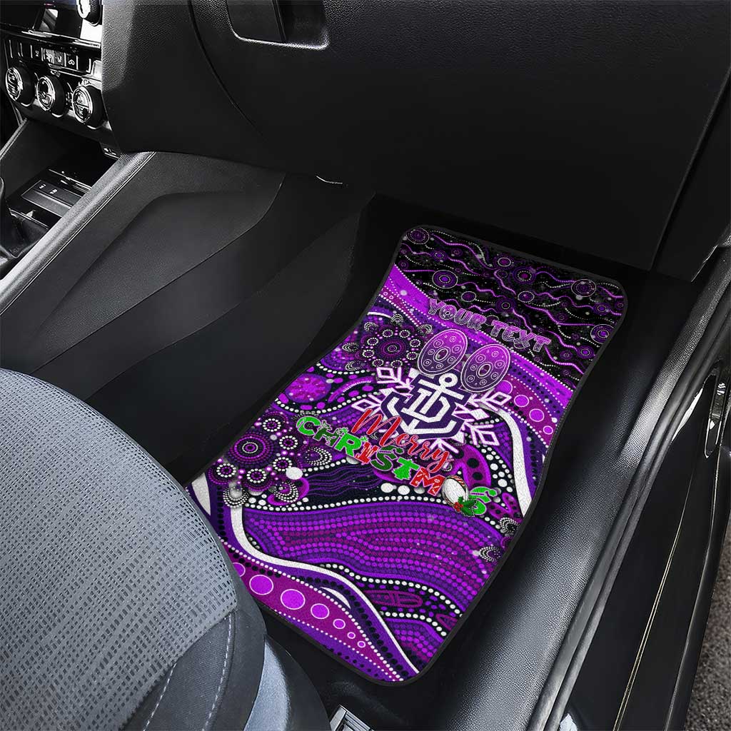 Merry Christmas AFL Fremantle Freo Car Mats Aboriginal Santa Football Mascot