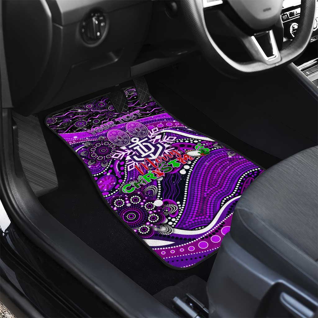 Merry Christmas AFL Fremantle Freo Car Mats Aboriginal Santa Football Mascot