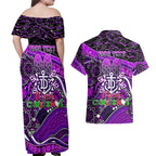 Merry Christmas AFL Fremantle Freo Couples Matching Off Shoulder Maxi Dress and Hawaiian Shirt Aboriginal Santa Football Mascot