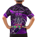 Merry Christmas AFL Fremantle Freo Family Matching Mermaid Dress and Hawaiian Shirt Aboriginal Santa Football Mascot