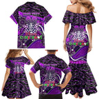 Merry Christmas AFL Fremantle Freo Family Matching Mermaid Dress and Hawaiian Shirt Aboriginal Santa Football Mascot