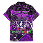 Merry Christmas AFL Fremantle Freo Family Matching Summer Maxi Dress and Hawaiian Shirt Aboriginal Santa Football Mascot