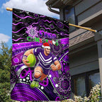 Merry Christmas AFL Fremantle Freo Garden Flag Aboriginal Santa Football Mascot