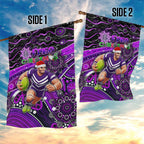 Merry Christmas AFL Fremantle Freo Garden Flag Aboriginal Santa Football Mascot