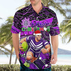 Merry Christmas AFL Fremantle Freo Hawaiian Shirt Aboriginal Santa Football Mascot