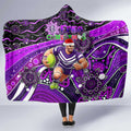 Merry Christmas AFL Fremantle Freo Hooded Blanket Aboriginal Santa Football Mascot
