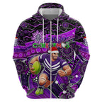 Merry Christmas AFL Fremantle Freo Hoodie Aboriginal Santa Football Mascot