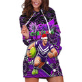 Merry Christmas AFL Fremantle Freo Hoodie Dress Aboriginal Santa Football Mascot