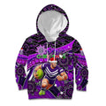 Merry Christmas AFL Fremantle Freo Kid Hoodie Aboriginal Santa Football Mascot