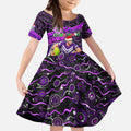 Merry Christmas AFL Fremantle Freo Kid Short Sleeve Dress Aboriginal Santa Football Mascot