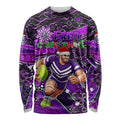Merry Christmas AFL Fremantle Freo Long Sleeve Shirt Aboriginal Santa Football Mascot