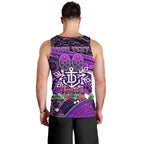 Merry Christmas AFL Fremantle Freo Men Tank Top Aboriginal Santa Football Mascot