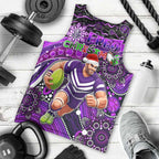 Merry Christmas AFL Fremantle Freo Men Tank Top Aboriginal Santa Football Mascot
