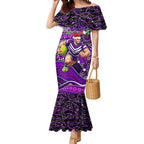 Merry Christmas AFL Fremantle Freo Mermaid Dress Aboriginal Santa Football Mascot