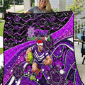 Merry Christmas AFL Fremantle Freo Quilt Aboriginal Santa Football Mascot
