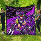 Merry Christmas AFL Fremantle Freo Quilt Aboriginal Santa Football Mascot