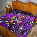 Merry Christmas AFL Fremantle Freo Quilt Aboriginal Santa Football Mascot