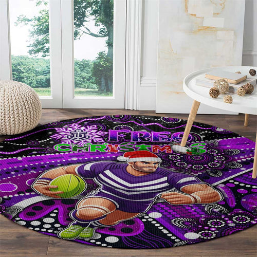 Merry Christmas AFL Fremantle Freo Round Carpet Aboriginal Santa Football Mascot
