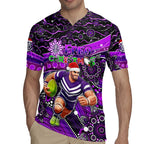 Merry Christmas AFL Fremantle Freo Rugby Jersey Aboriginal Santa Football Mascot