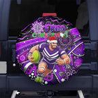 Merry Christmas AFL Fremantle Freo Spare Tire Cover Aboriginal Santa Football Mascot