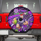 Merry Christmas AFL Fremantle Freo Spare Tire Cover Aboriginal Santa Football Mascot