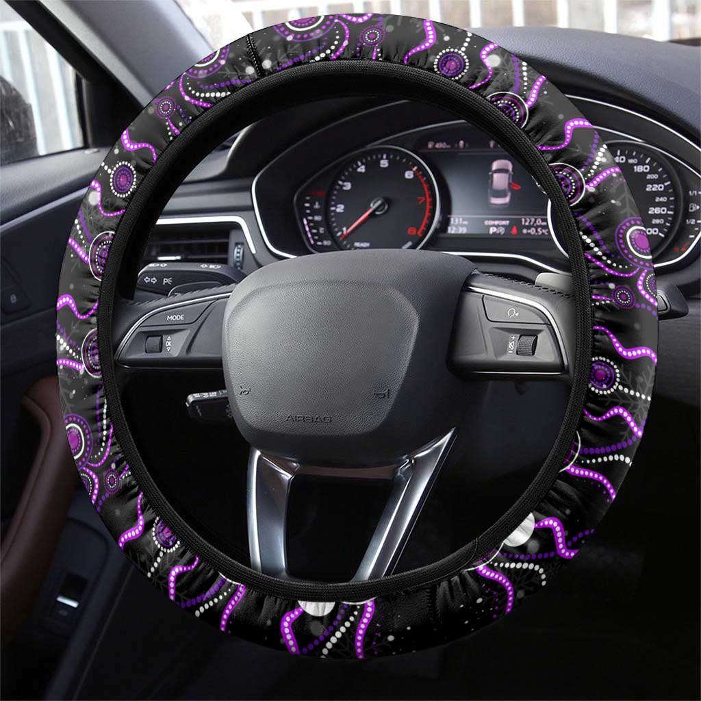 Merry Christmas AFL Fremantle Freo Steering Wheel Cover Aboriginal Santa Football Mascot