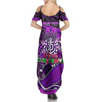 Merry Christmas AFL Fremantle Freo Summer Maxi Dress Aboriginal Santa Football Mascot