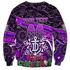 Merry Christmas AFL Fremantle Freo Sweatshirt Aboriginal Santa Football Mascot