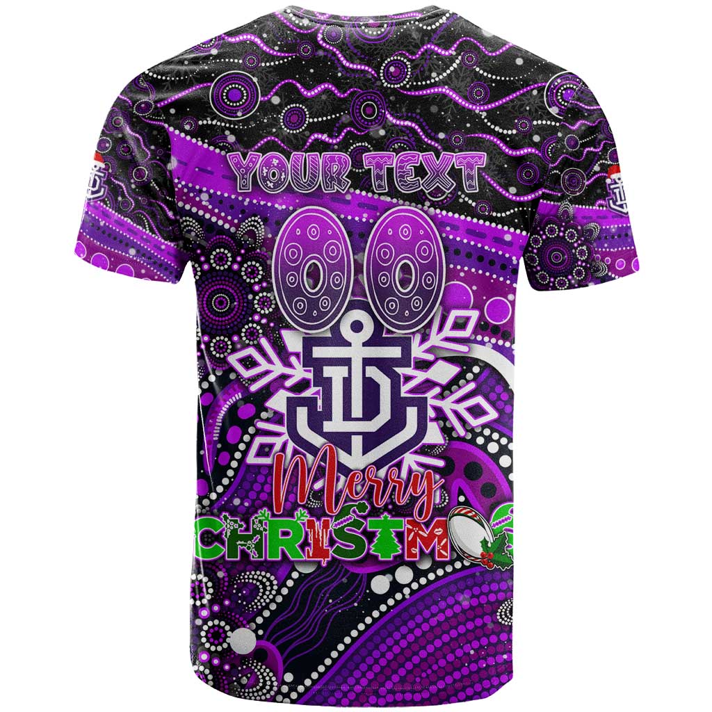 Merry Christmas AFL Fremantle Freo T Shirt Aboriginal Santa Football Mascot