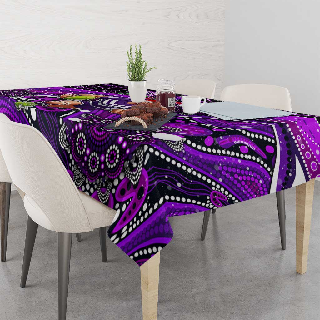 Merry Christmas AFL Fremantle Freo Tablecloth Aboriginal Santa Football Mascot