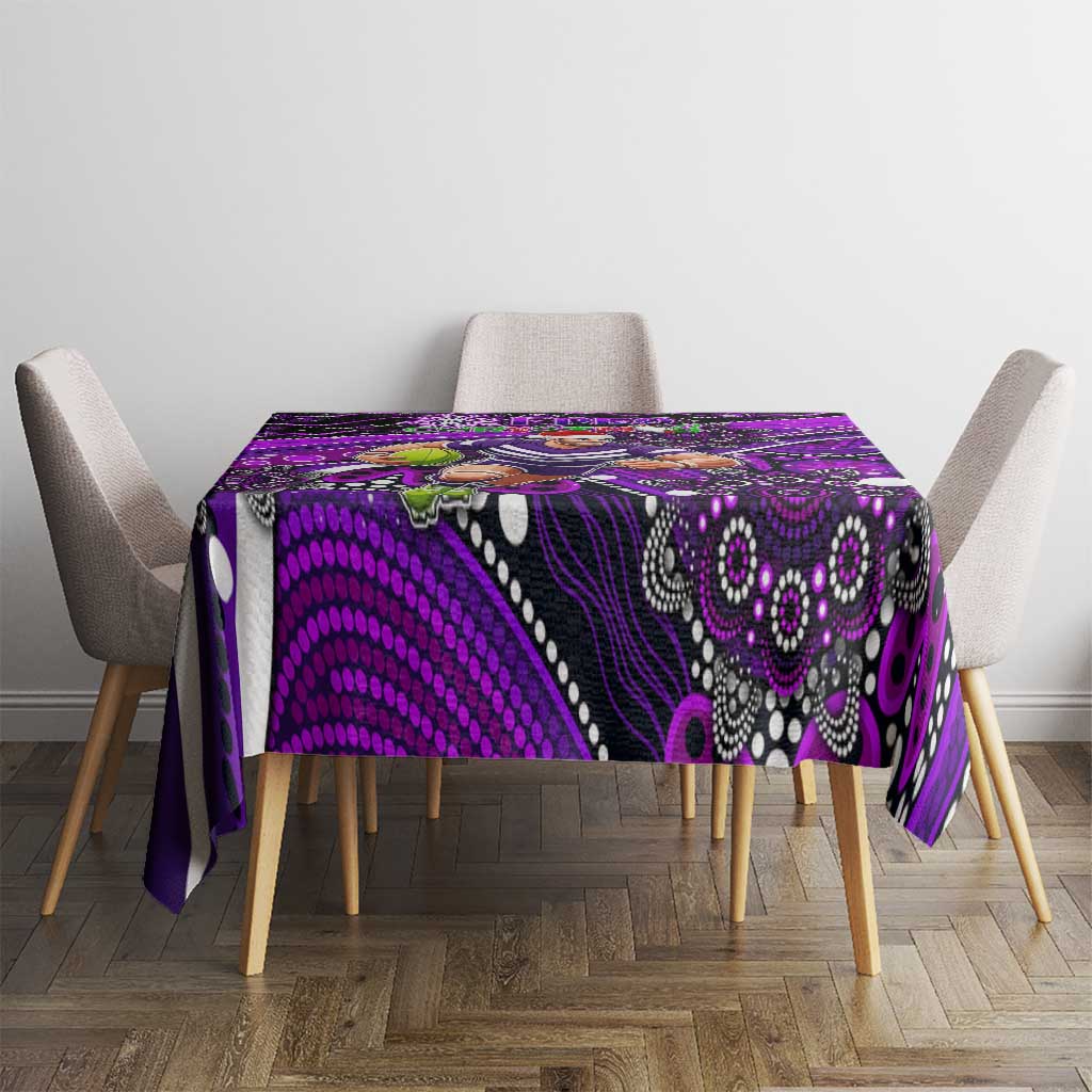 Merry Christmas AFL Fremantle Freo Tablecloth Aboriginal Santa Football Mascot