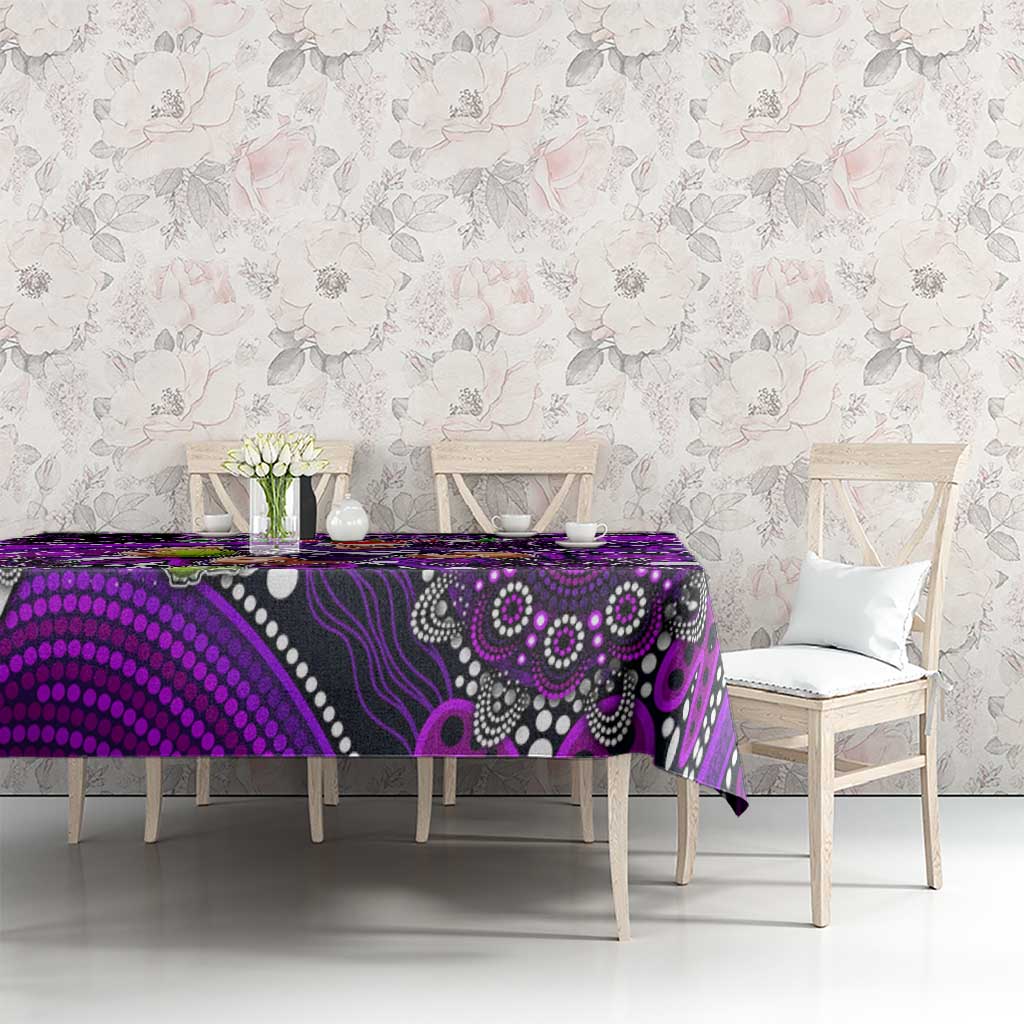 Merry Christmas AFL Fremantle Freo Tablecloth Aboriginal Santa Football Mascot