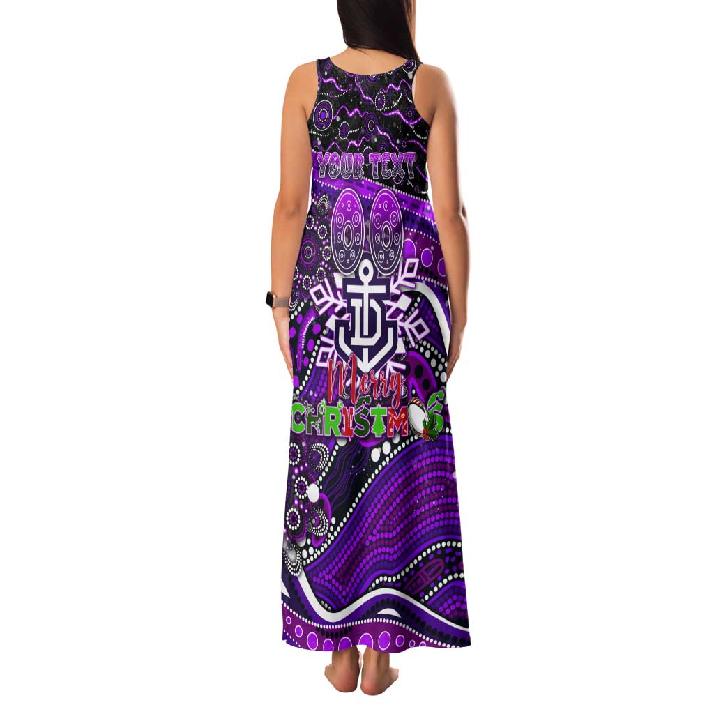 Merry Christmas AFL Fremantle Freo Tank Maxi Dress Aboriginal Santa Football Mascot