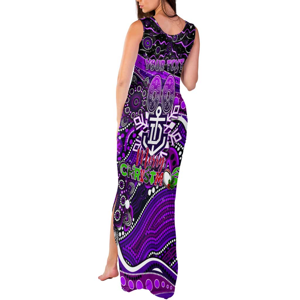 Merry Christmas AFL Fremantle Freo Tank Maxi Dress Aboriginal Santa Football Mascot