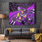 Merry Christmas AFL Fremantle Freo Tapestry Aboriginal Santa Football Mascot