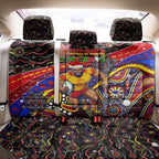 Merry Christmas AFL Gold Coast Suns Back Car Seat Cover Aboriginal Santa Football Mascot