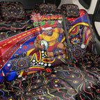 Merry Christmas AFL Gold Coast Suns Back Car Seat Cover Aboriginal Santa Football Mascot