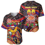 Merry Christmas AFL Gold Coast Suns Baseball Jersey Aboriginal Santa Football Mascot