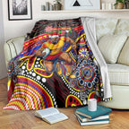Merry Christmas AFL Gold Coast Suns Blanket Aboriginal Santa Football Mascot