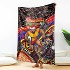 Merry Christmas AFL Gold Coast Suns Blanket Aboriginal Santa Football Mascot